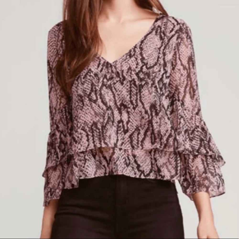 BB Dakota Raise the Snakes Snakeskin Top